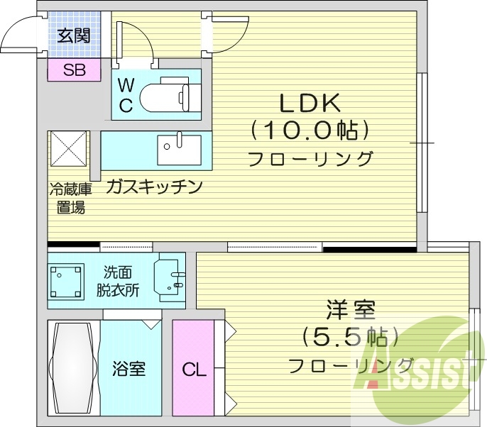 2階の間取り図