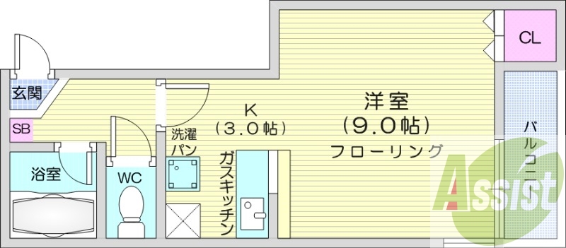 4階の間取り図