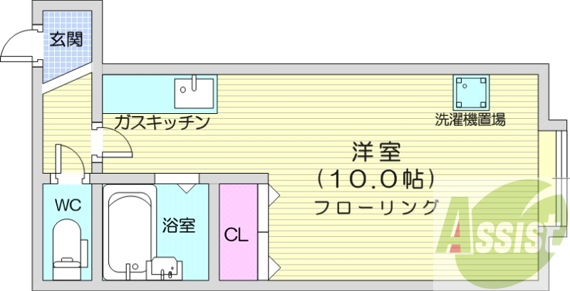 1R、シャワートイレ、灯油FF暖房