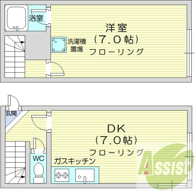 1階の間取り図