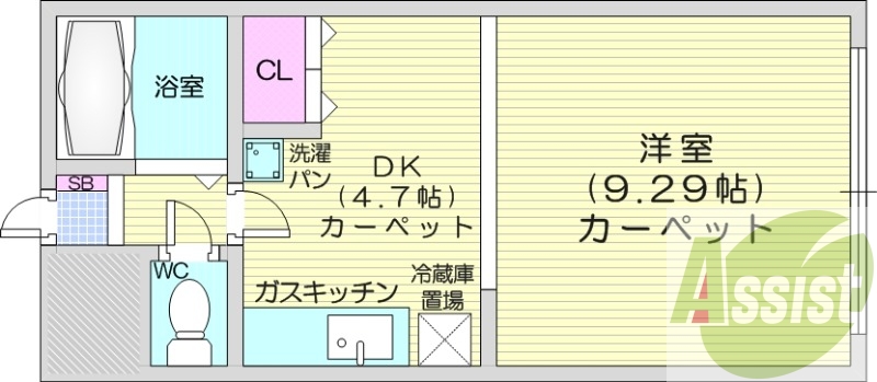 1K、角部屋、ネット使用料無料、カメラ付きインターホン