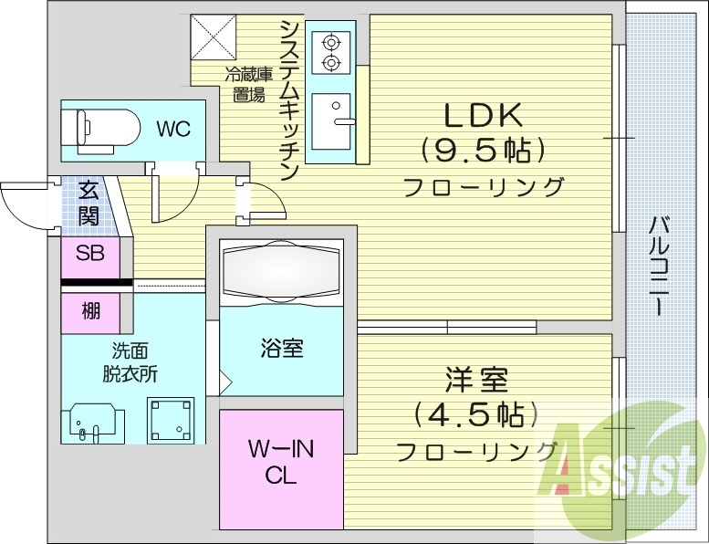 8階の間取り図