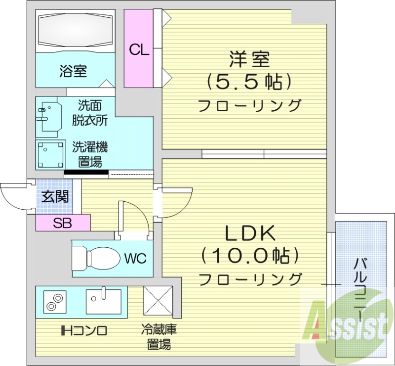 4階の間取り図