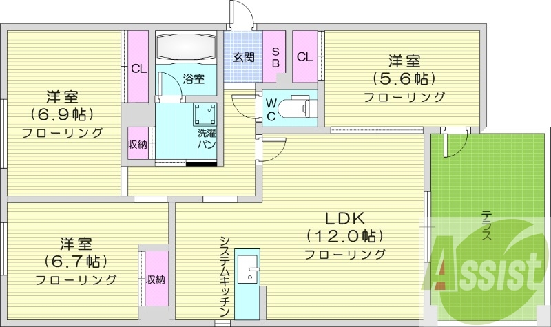 1階の間取り図