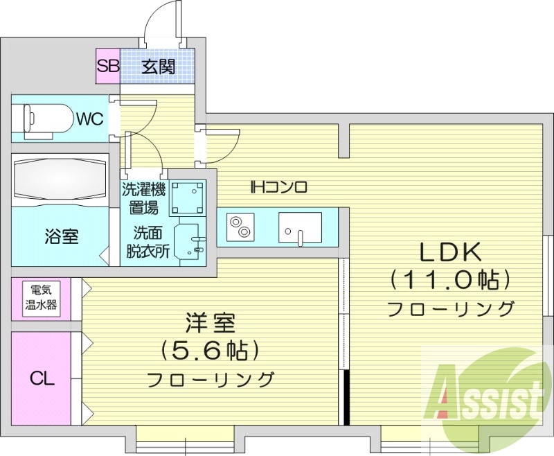 4階の間取り図