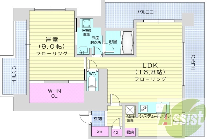 9階の間取り図