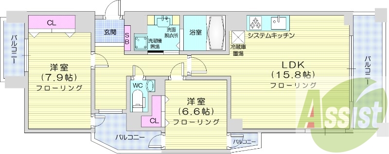 9階の間取り図