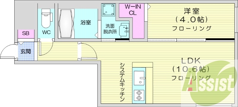 4階の間取り図