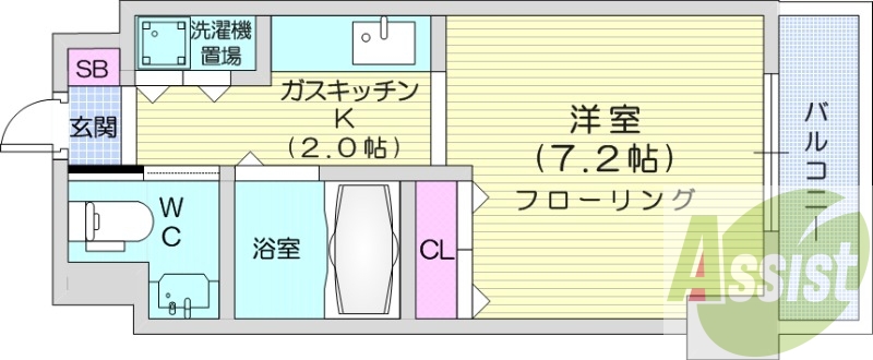 1LDK、ネット無料、シャンプードレッサー、ＴＶモニターホン
