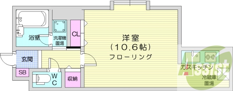 1R、分譲マンション、オートロック、都市ガス