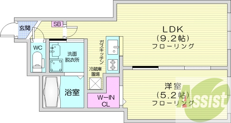 1LDK、ペット相談可、エレベーター、オートロック