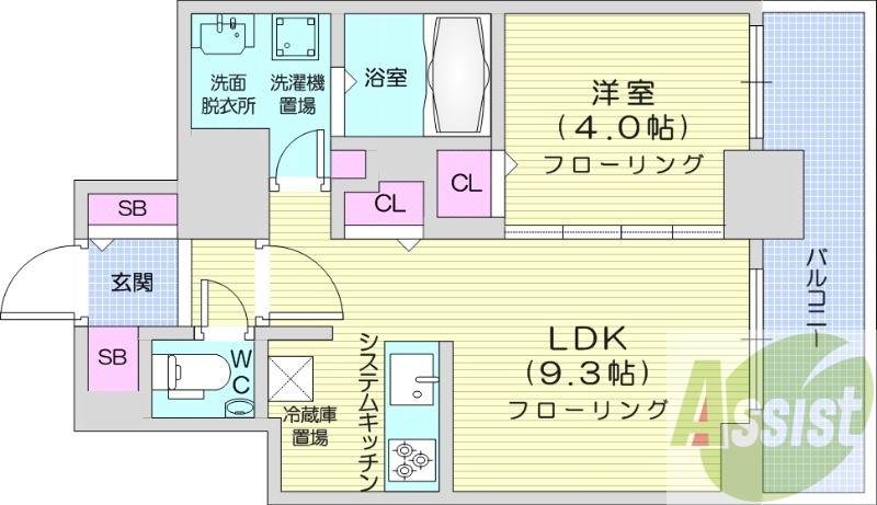 6階の間取り図