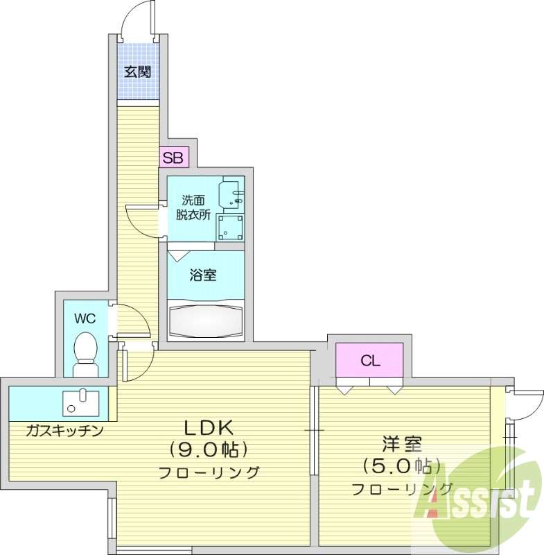 1階の間取り図