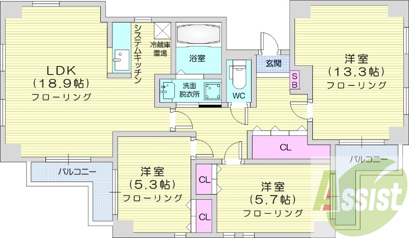7階の間取り図