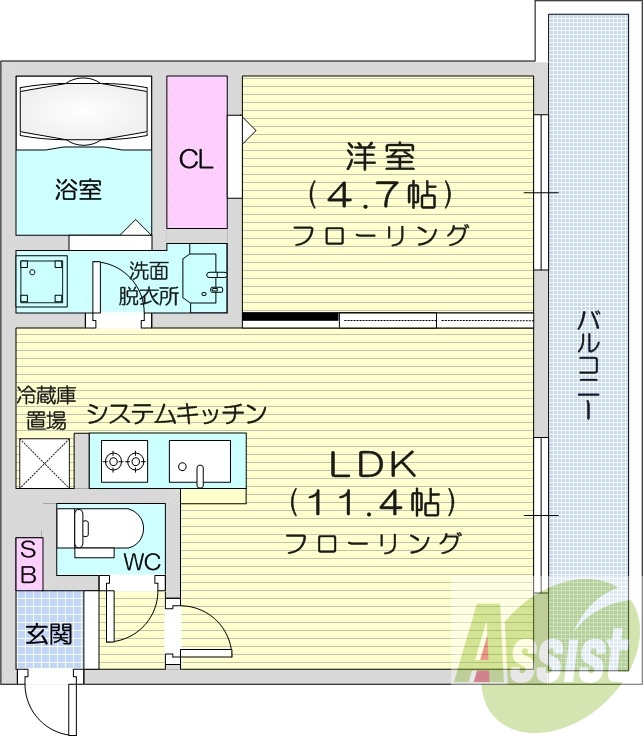 1LDK、浴室乾燥機、追い炊き、宅配ボックス