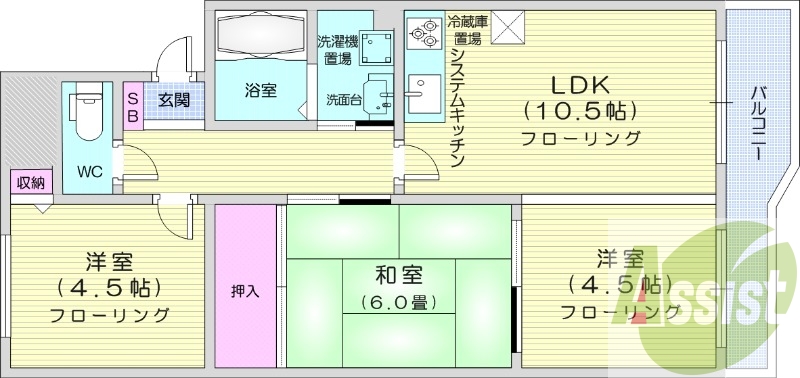 4階の間取り図