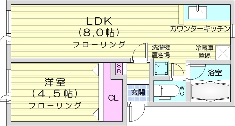 1LDK、最上階、灯油暖房、ウォシュレット