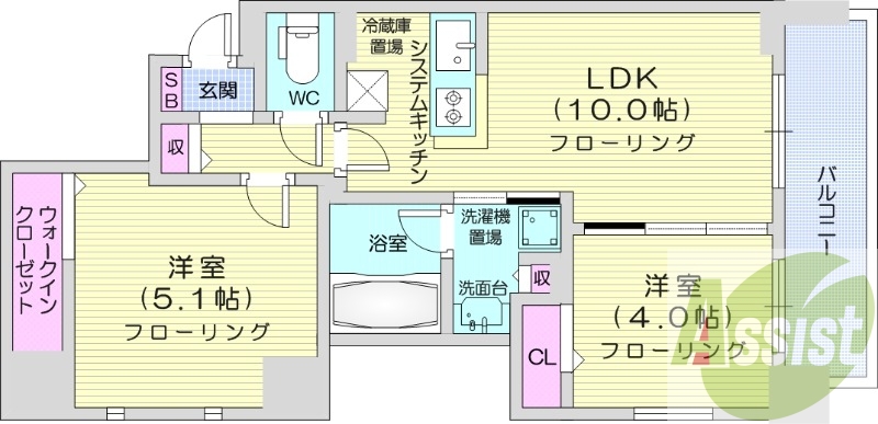 2LDK、分譲、ペット相談、都市ガス、追い焚き、エアコン
