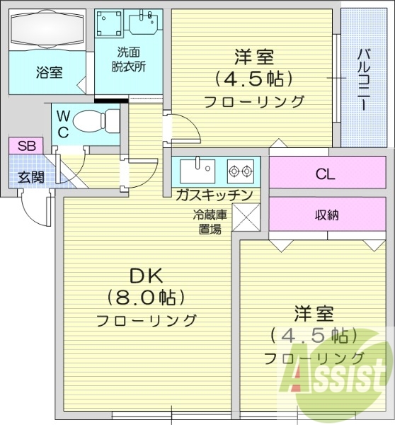 1階の間取り図