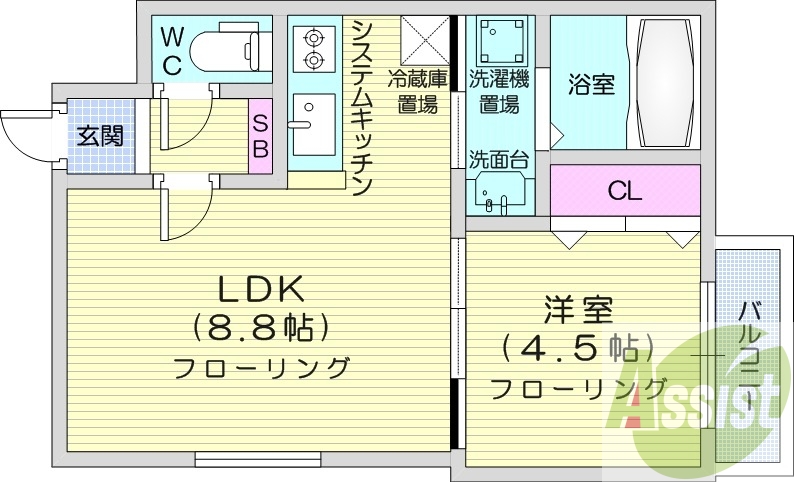 4階の間取り図