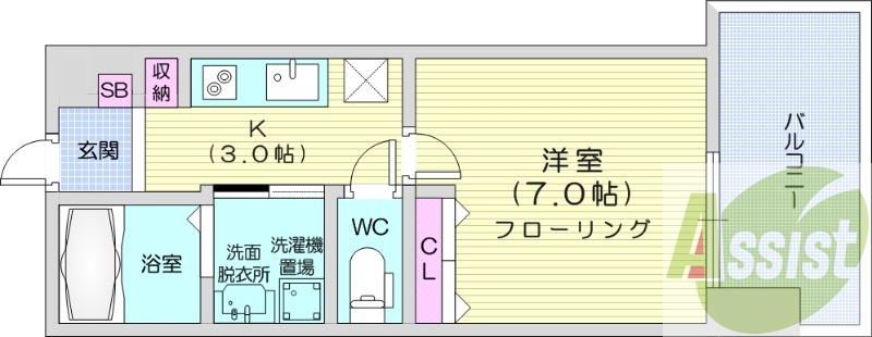 1LDK、エアコン、ペット可、オートロック、