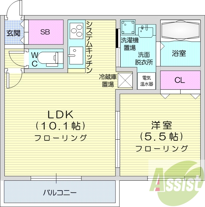 4階の間取り図