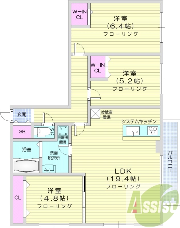 2階の間取り図