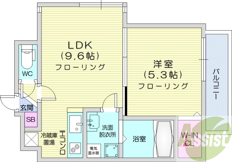 6階の間取り図