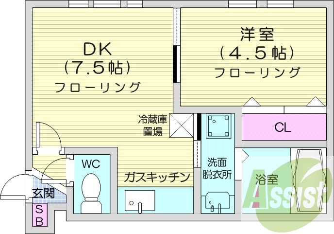 1DK、エアコン、灯油暖房、ネット無料、ペット可