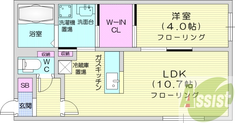 1LDK、ペット相談、エアコン、インターネット無料