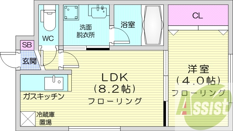 1LDK、ガスリミット、エアコン、デザイナーズ