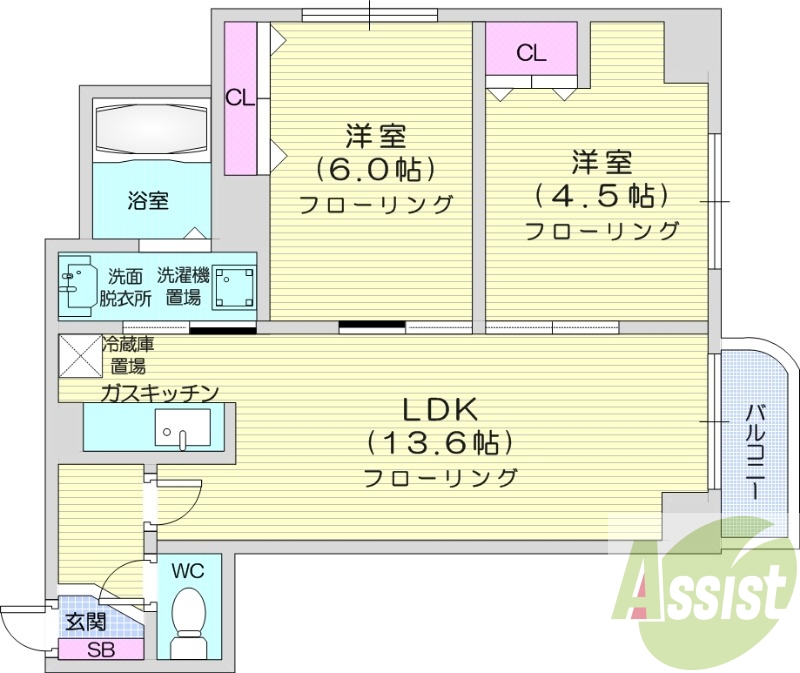 1階の間取り図