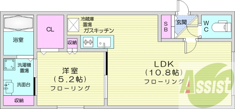 1LDK、エアコン、宅配ボックス、オートロック、ネット無料