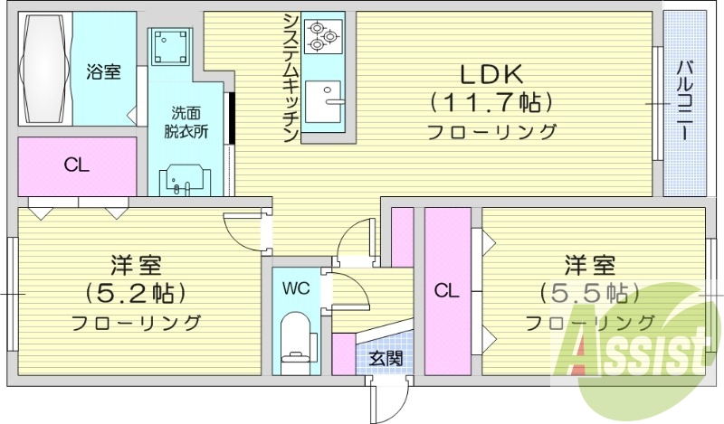 1階の間取り図