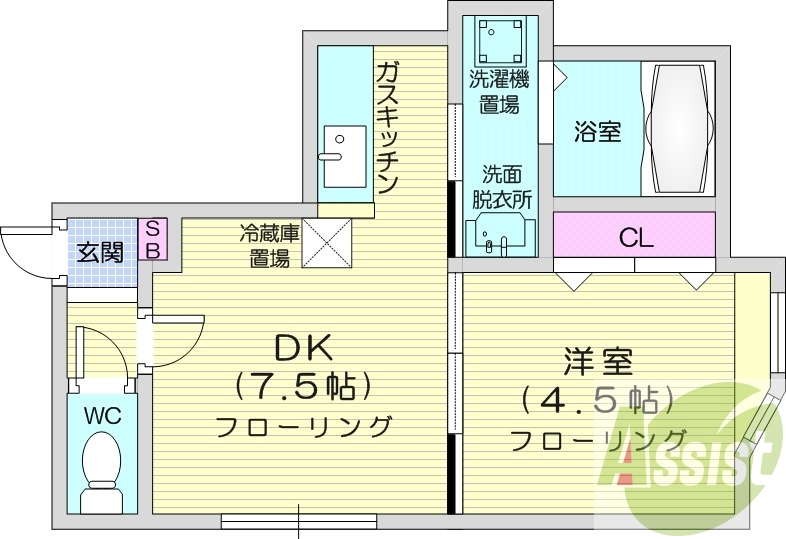 1階の間取り図