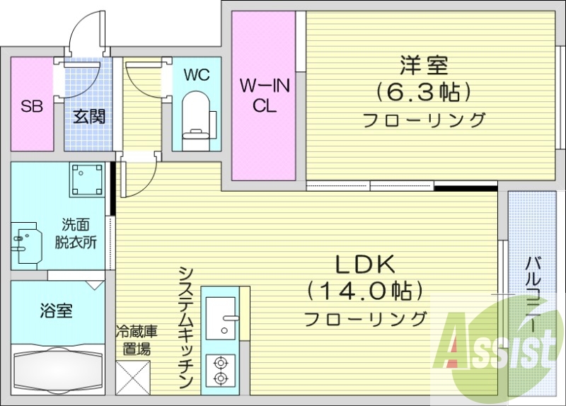 2階の間取り図