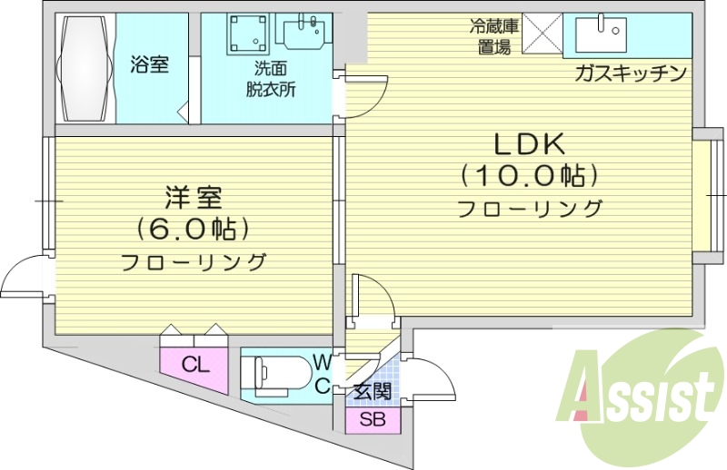 １LDK、ＴＶモニターホン、ネット無料、灯油暖房