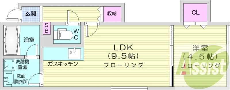 1LDK、灯油暖房、宅配ボックス、ロードヒーティング