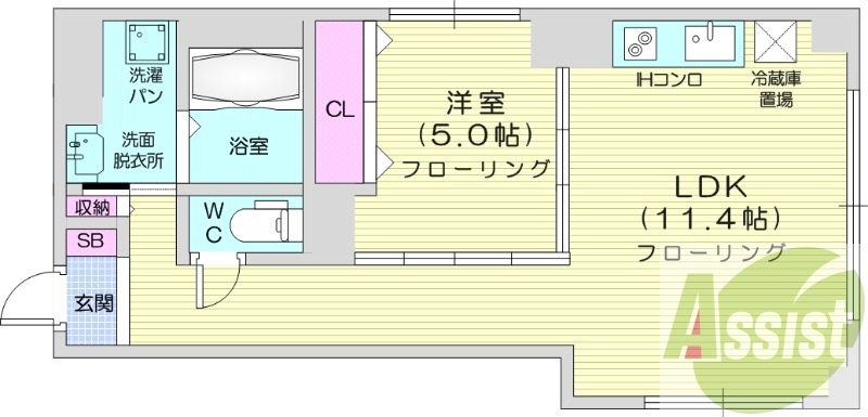 1LDK、灯油暖房、ネット無料、ペット可