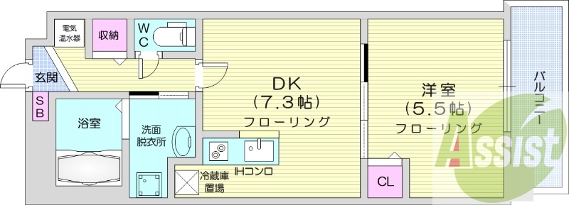 7階の間取り図