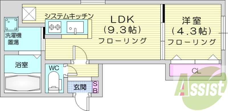 1LDK、ペット相談可、インターネット無料、宅配ボックス