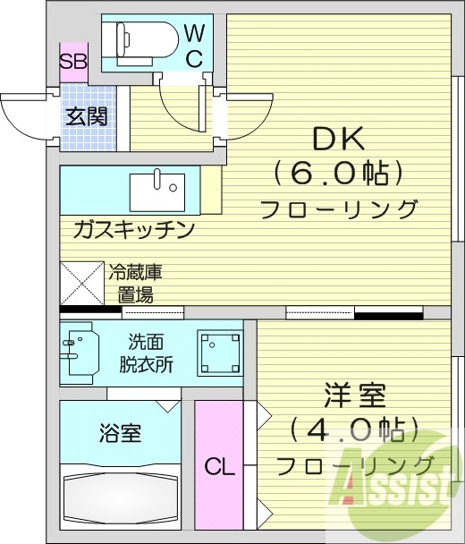 1LDK、エアコン、灯油暖房、バルコニー、宅配ボックス