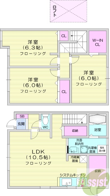 3ＬＤＫ、角部屋、オール電化、モニターホン