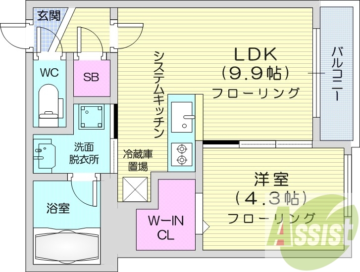 2階の間取り図