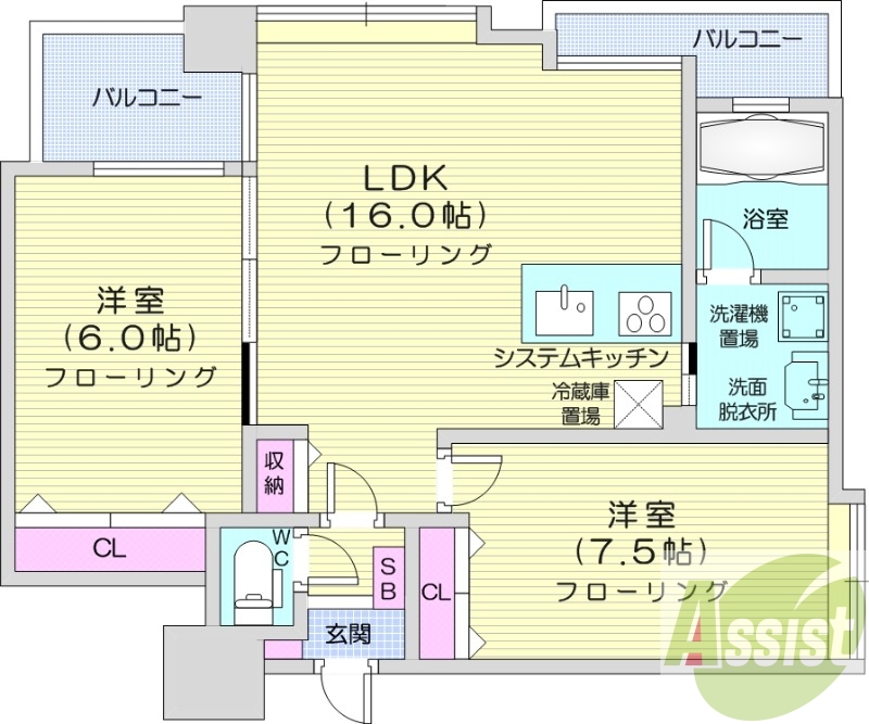9階の間取り図