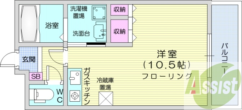 1R、オートロック、ロードヒーティング、収納
