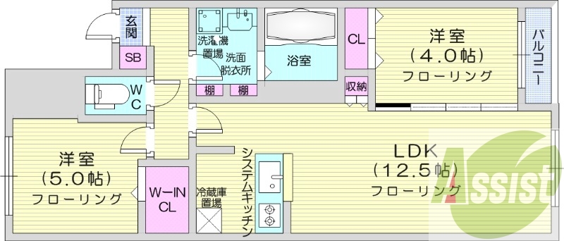 1LDK、都市ガス、浴室乾燥機、エアコン