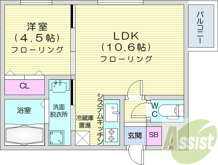 1階の間取り図