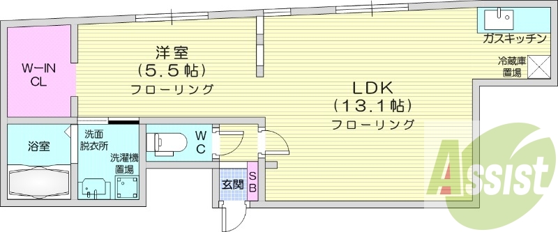 1LDK、最上階、角部屋、エアコン、追い炊き、灯油暖房