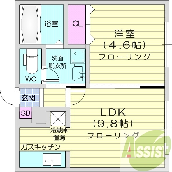 1LDK、エアコン、ネット使用料不要、灯油暖房